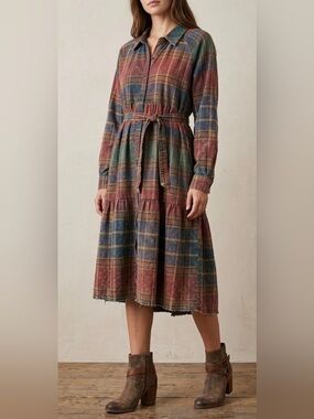 NWT Mystree Plaid Button-Front Dress